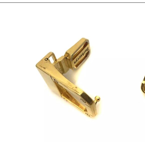 Burberry Logo Gold Tone Belt Buckle 2 Set - Picture 7 of 8